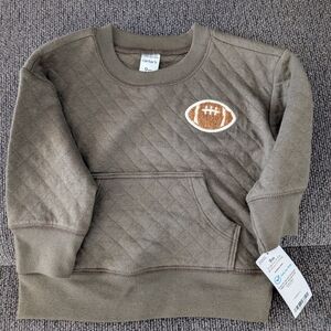 Carter's Quilted Brown Football Sweatshirt